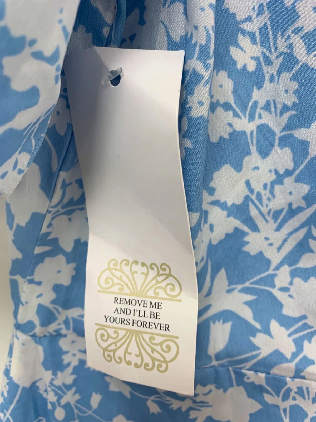 Never Fully Dressed Blue White Floral Dress UK 10