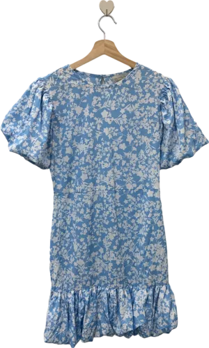 Never Fully Dressed Blue White Floral Dress UK 10