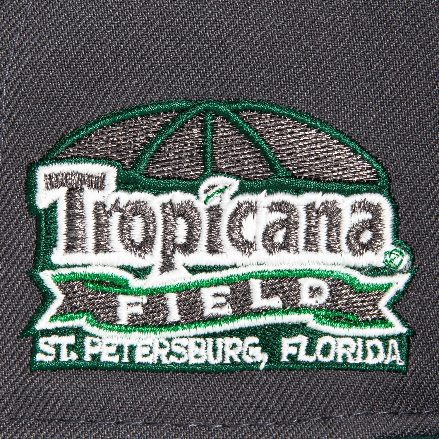 New Era 59Fifty Calle Ocho Tampa Bay Rays Tropicana Field Patch Logo Hat - Graphite, Green