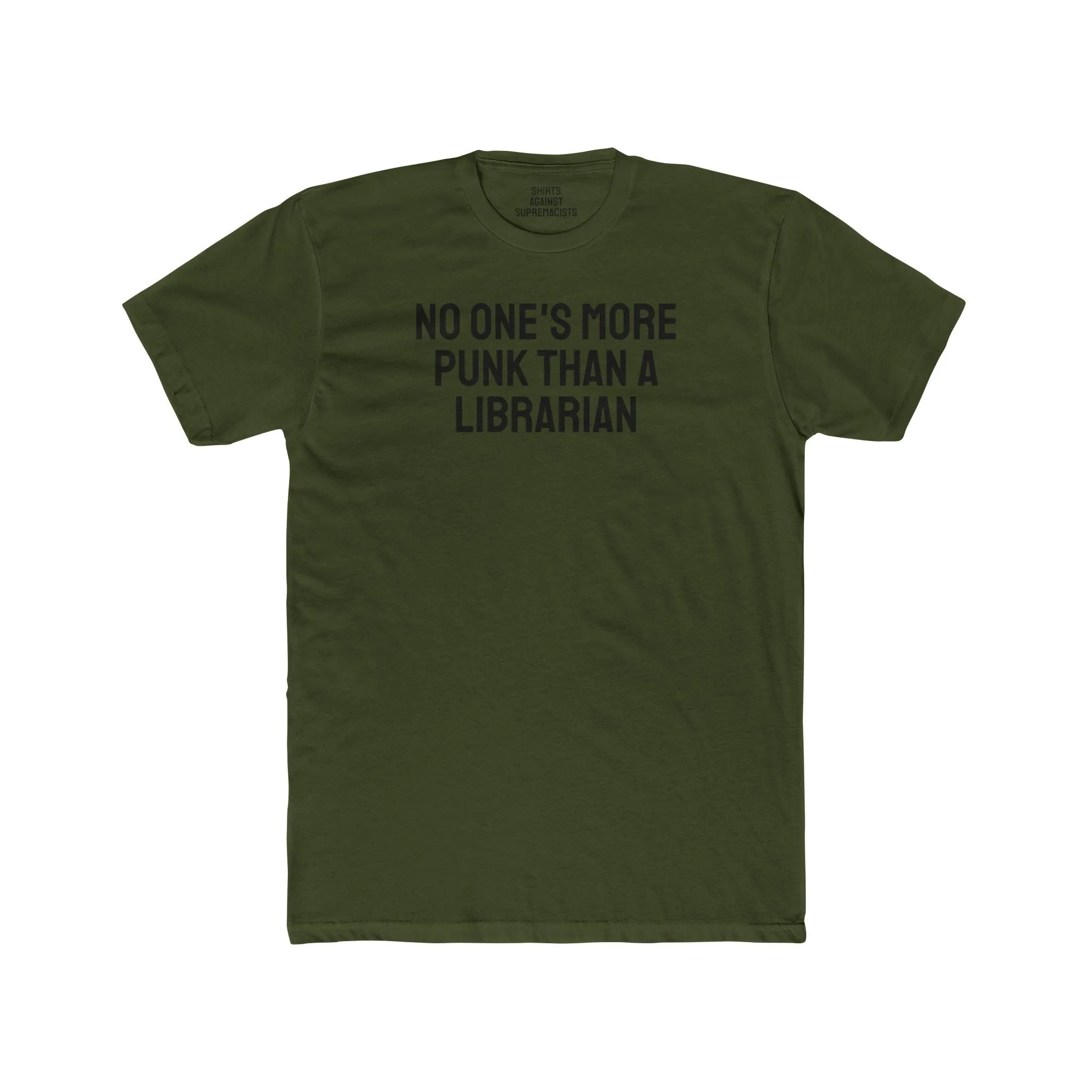 No One's More Punk Than A Librarian - Unisex Cotton Crew Tee