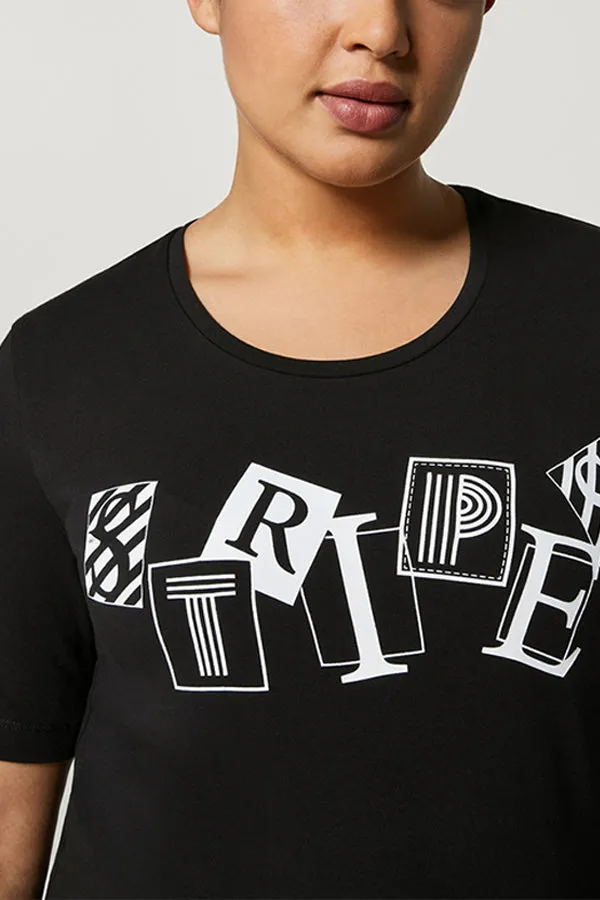 NOEL BLACK "STRIPE" JERSEY T-SHIRT