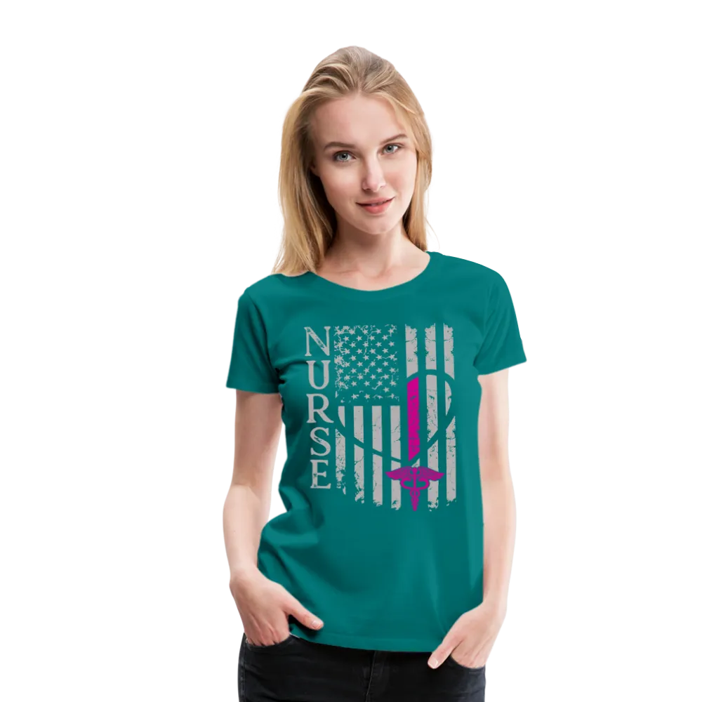 Nurse Flag Women’s Premium T-Shirt (CK1395)