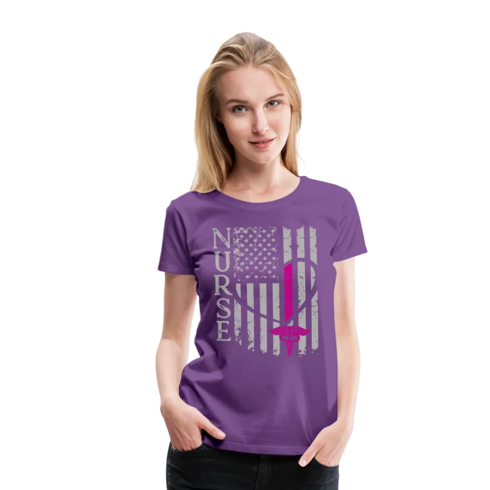 Nurse Flag Women’s Premium T-Shirt (CK1395)