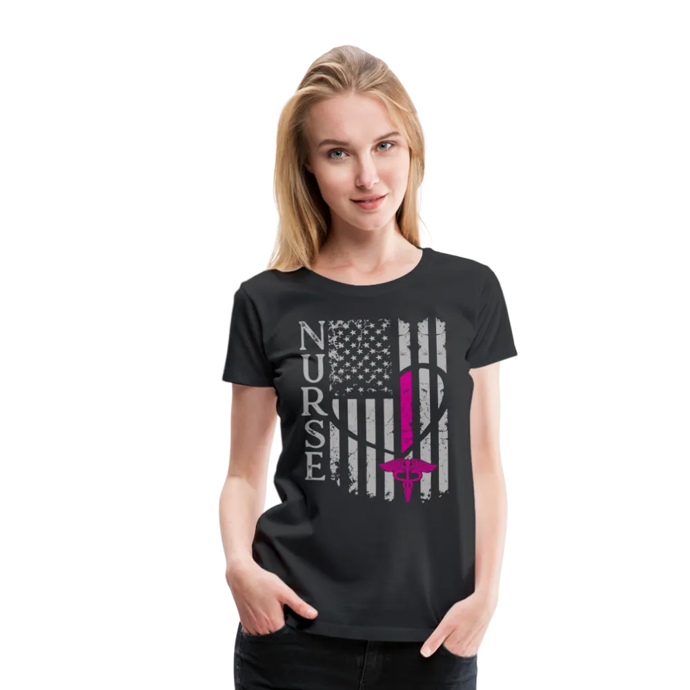 Nurse Flag Women’s Premium T-Shirt (CK1395)