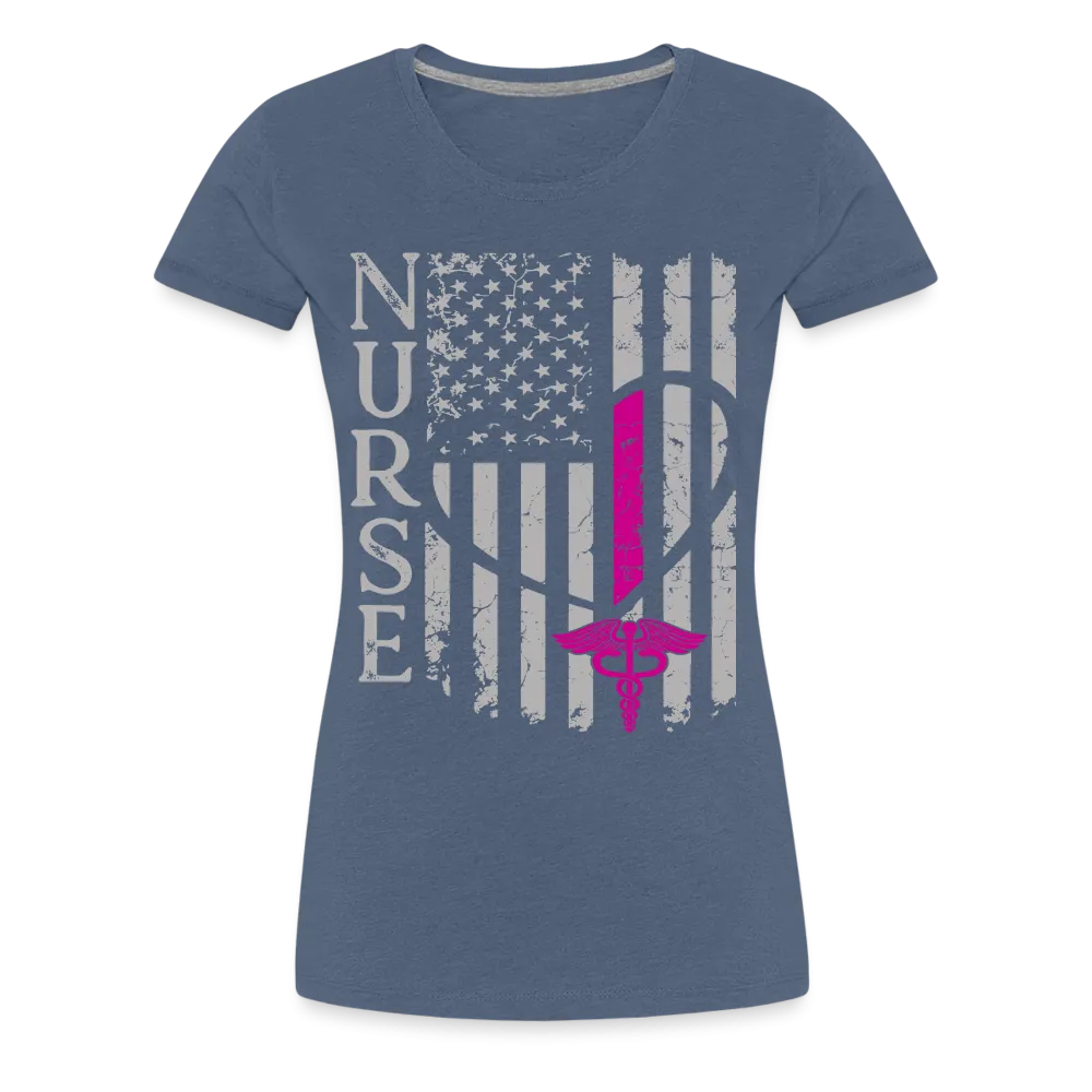 Nurse Flag Women’s Premium T-Shirt (CK1395)