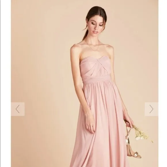 NWT Birdy Grey Grace Convertible Dress in Rose Quartz, Size Medium