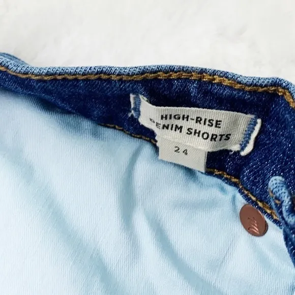 NWT Madewell High Rise Raw Hem Denim Short Erwin