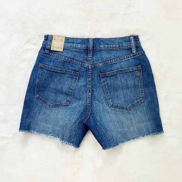 NWT Madewell High Rise Raw Hem Denim Short Erwin