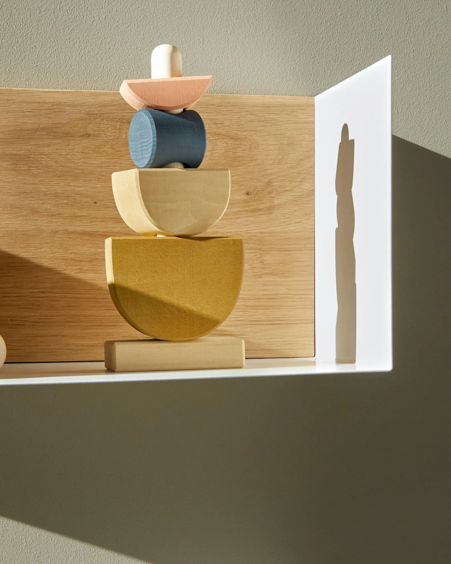 Oak U Shelf - White - M/L