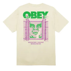 Obey chain link fence icon tee