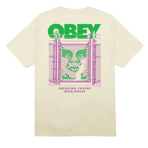 Obey chain link fence icon tee
