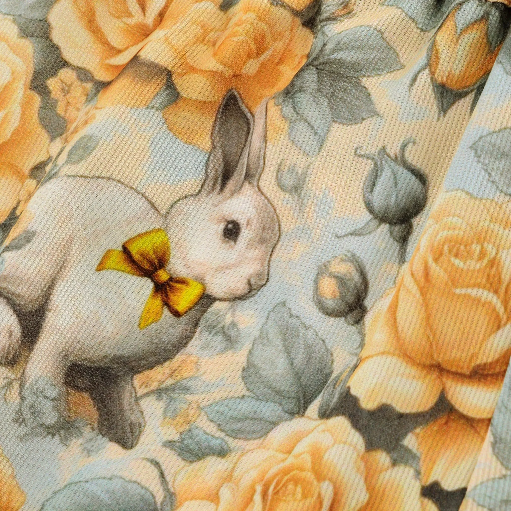 Ocean Baby Girls Vintage Bunny Lemon Rose Smocked Shorts Set (12M-10Y)