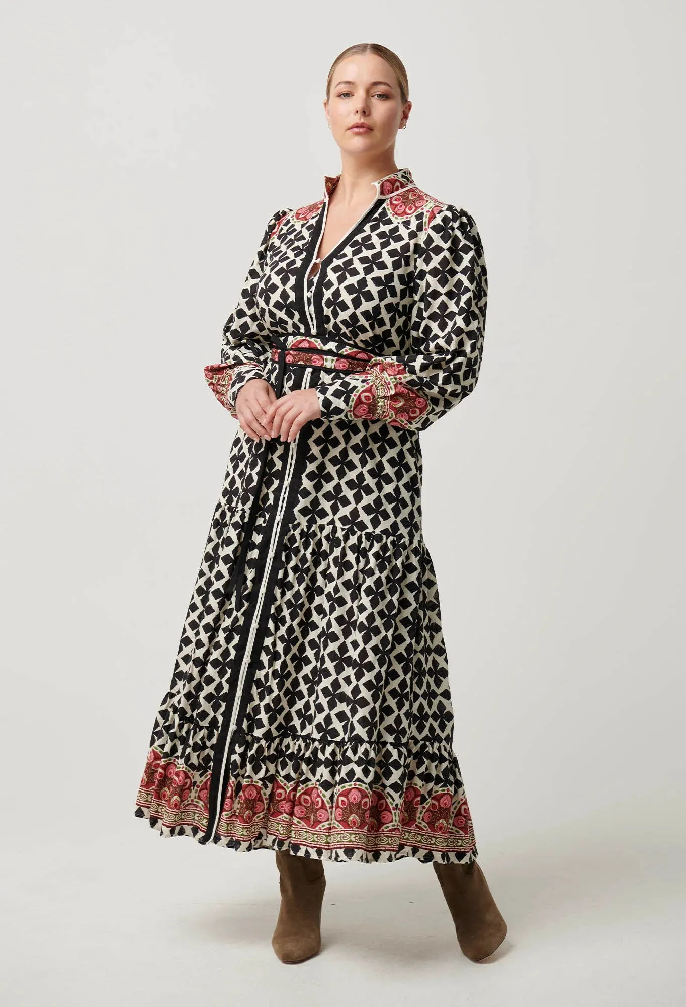 Once Was - Marielle Linen Viscose Maxi Dress