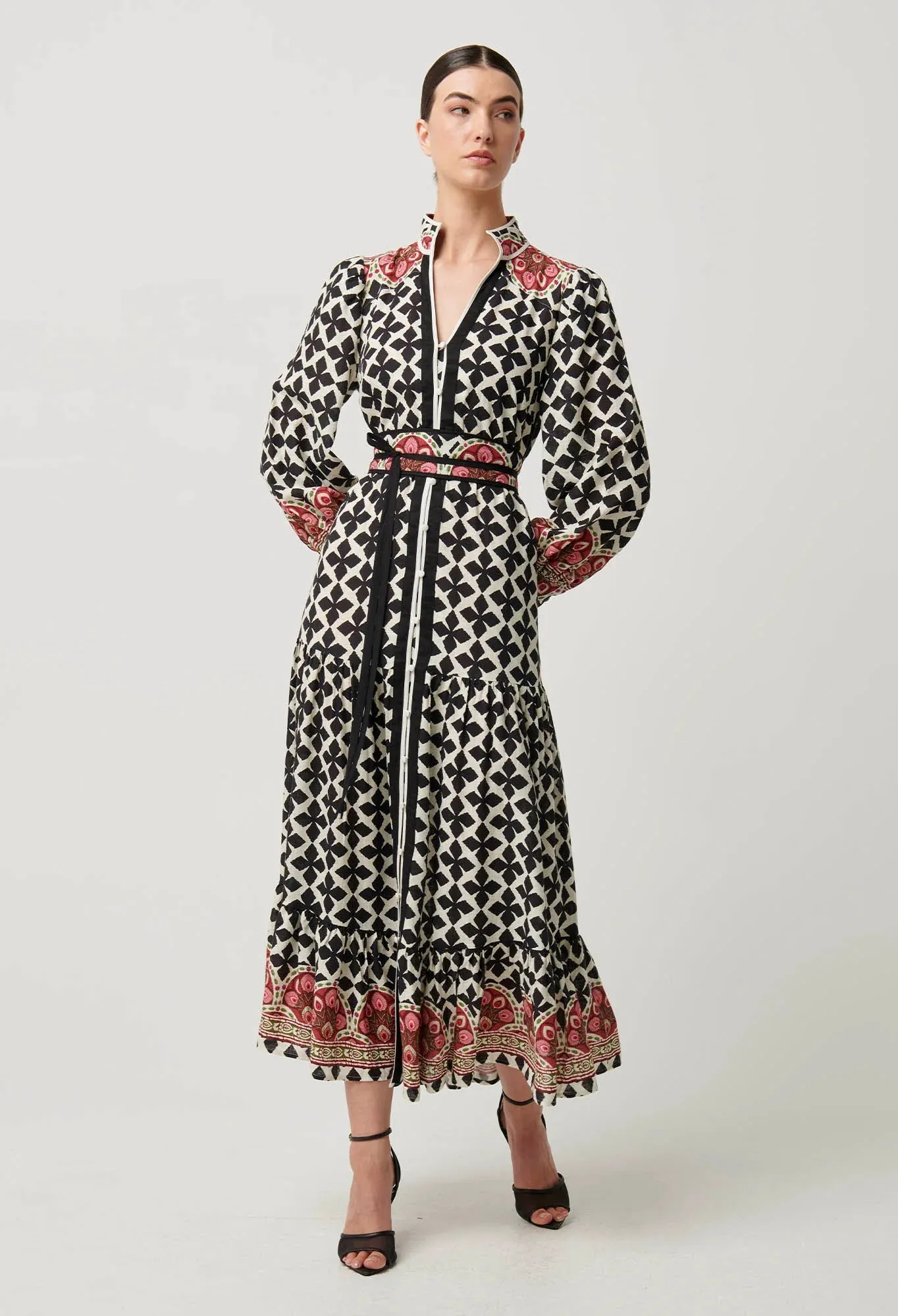 Once Was - Marielle Linen Viscose Maxi Dress