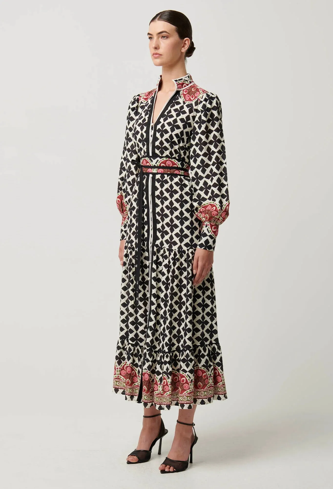 Once Was - Marielle Linen Viscose Maxi Dress