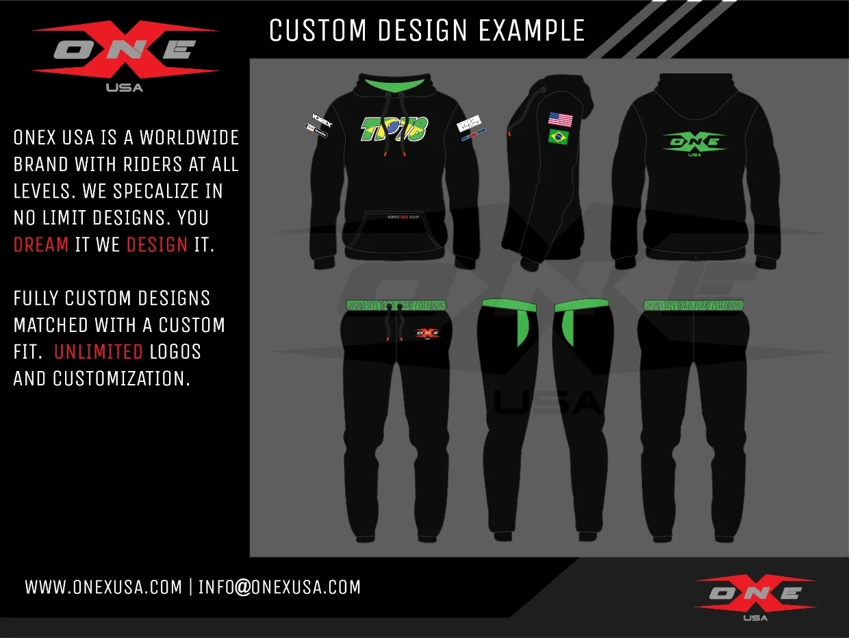 OneX USA Custom Racer Hoodie & Sweatpants Tracksuit