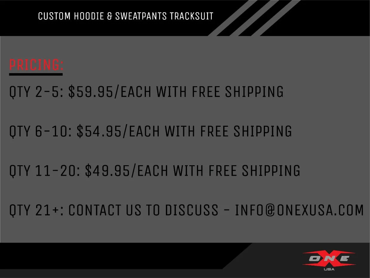 OneX USA Custom Racer Hoodie & Sweatpants Tracksuit
