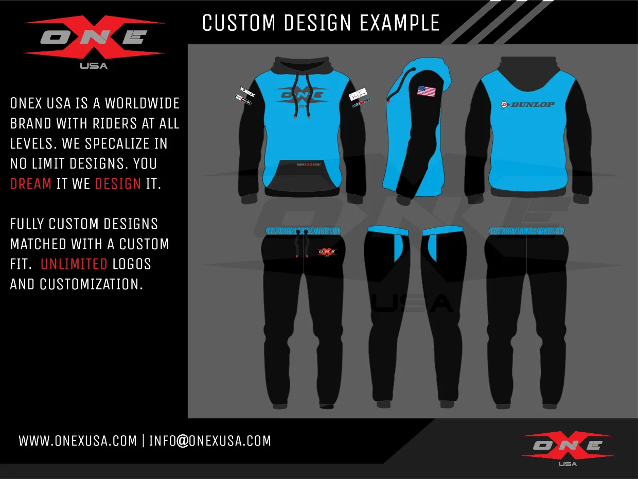 OneX USA Custom Racer Hoodie & Sweatpants Tracksuit