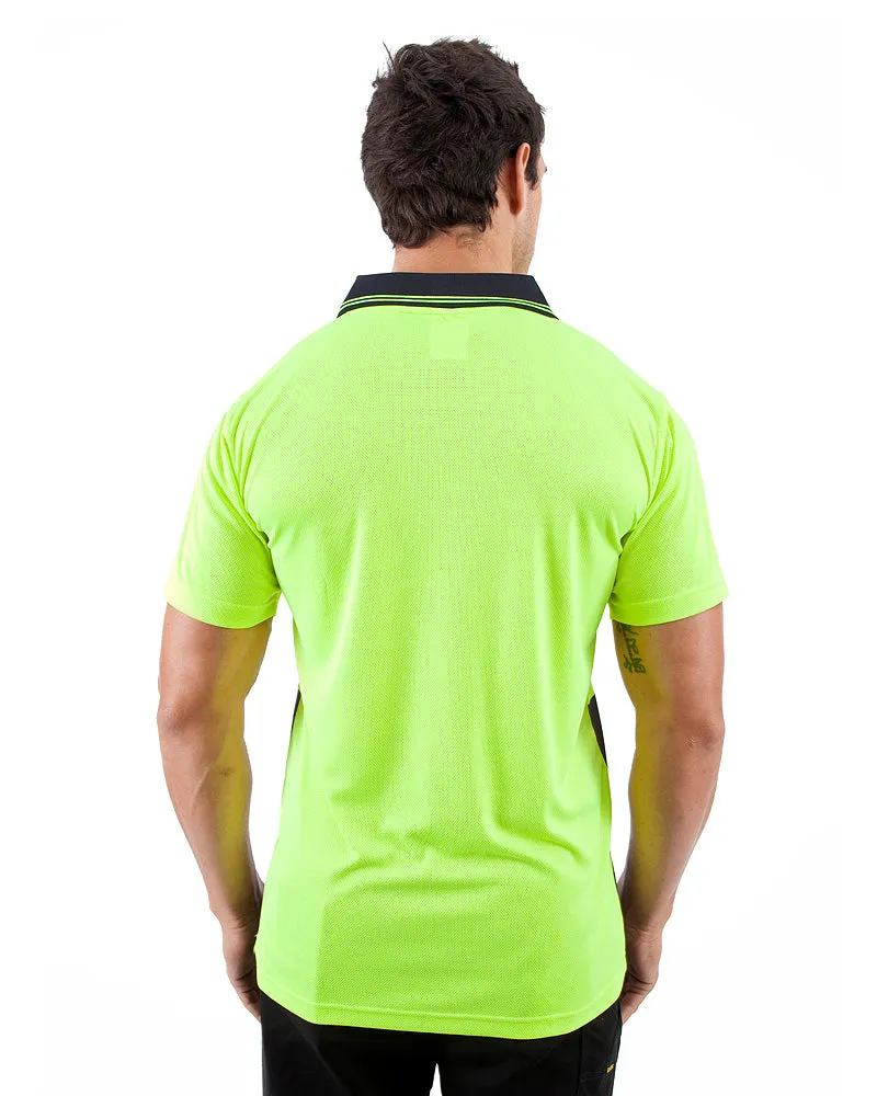 Original Microfibre Polo Shirt SS - Yellow/Navy