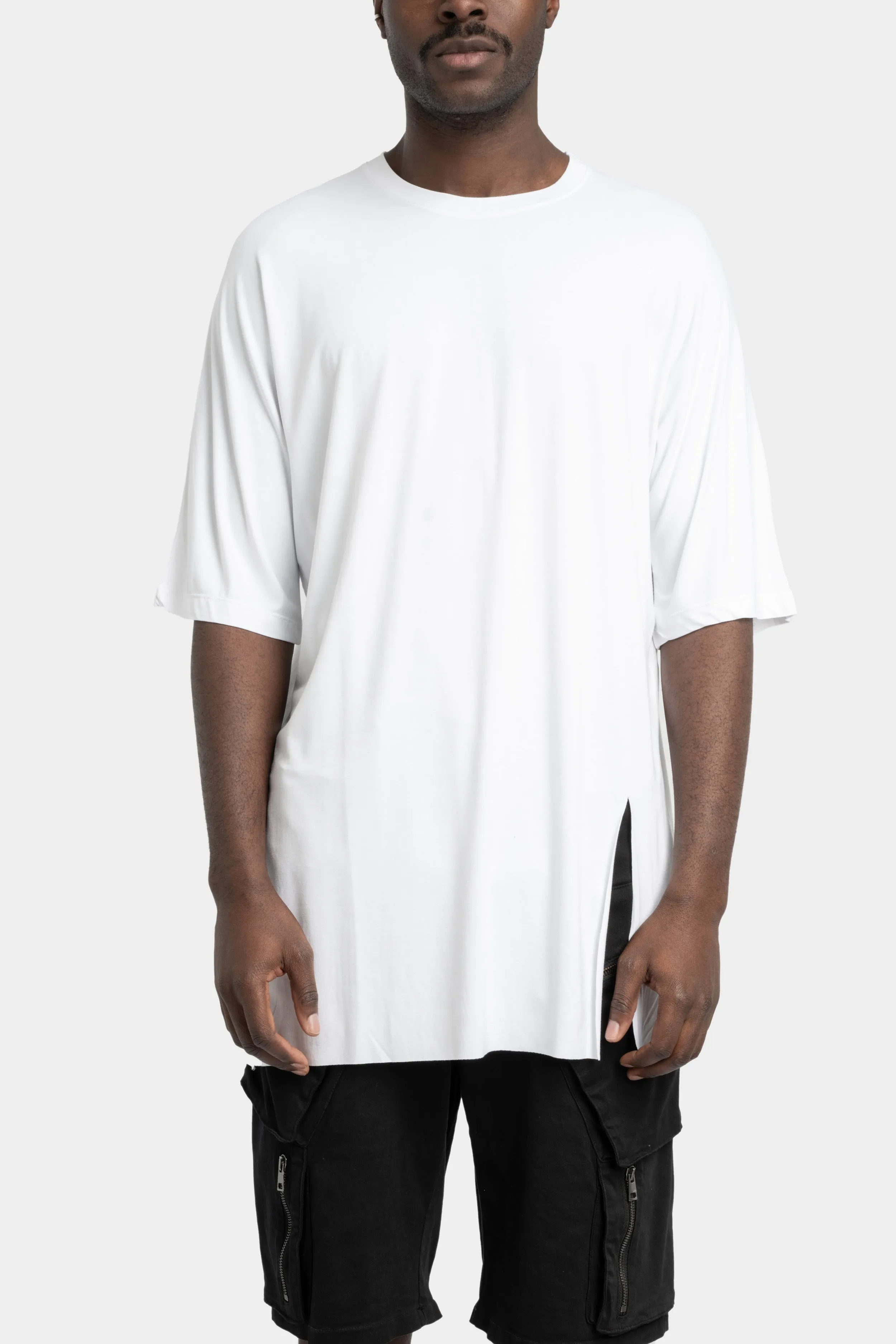 Oversized bamboo jersey T-Shirt, White