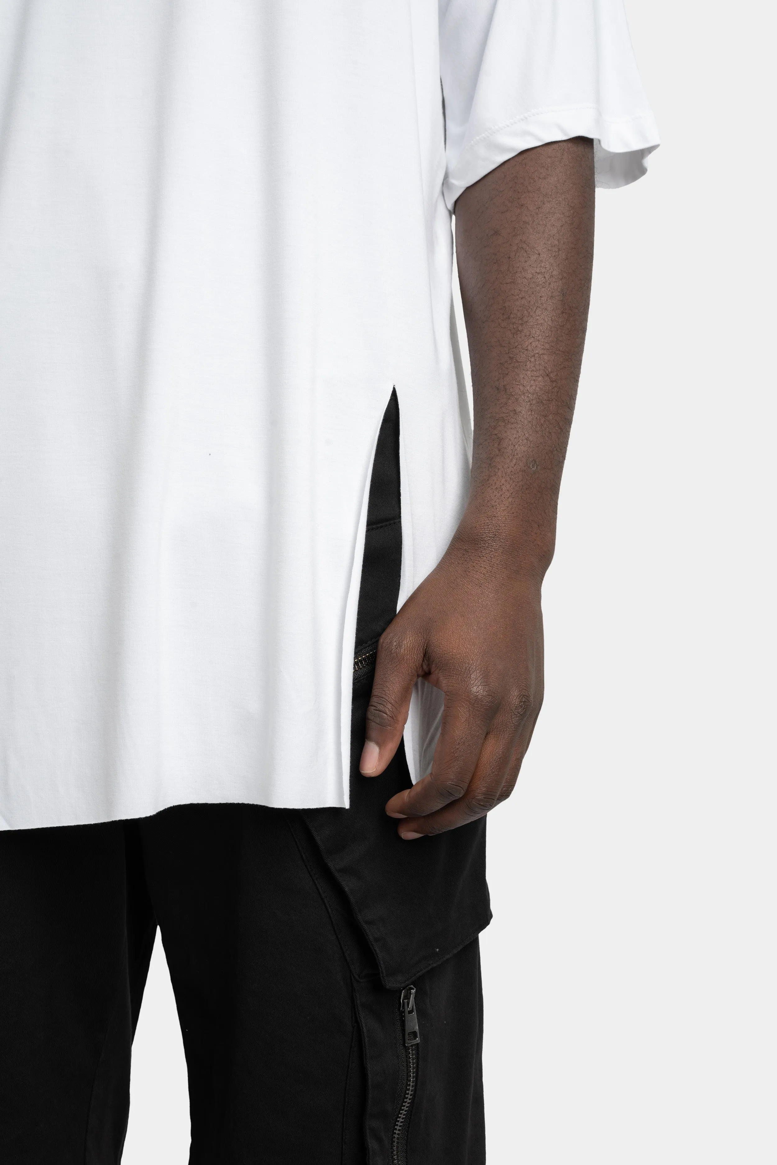 Oversized bamboo jersey T-Shirt, White