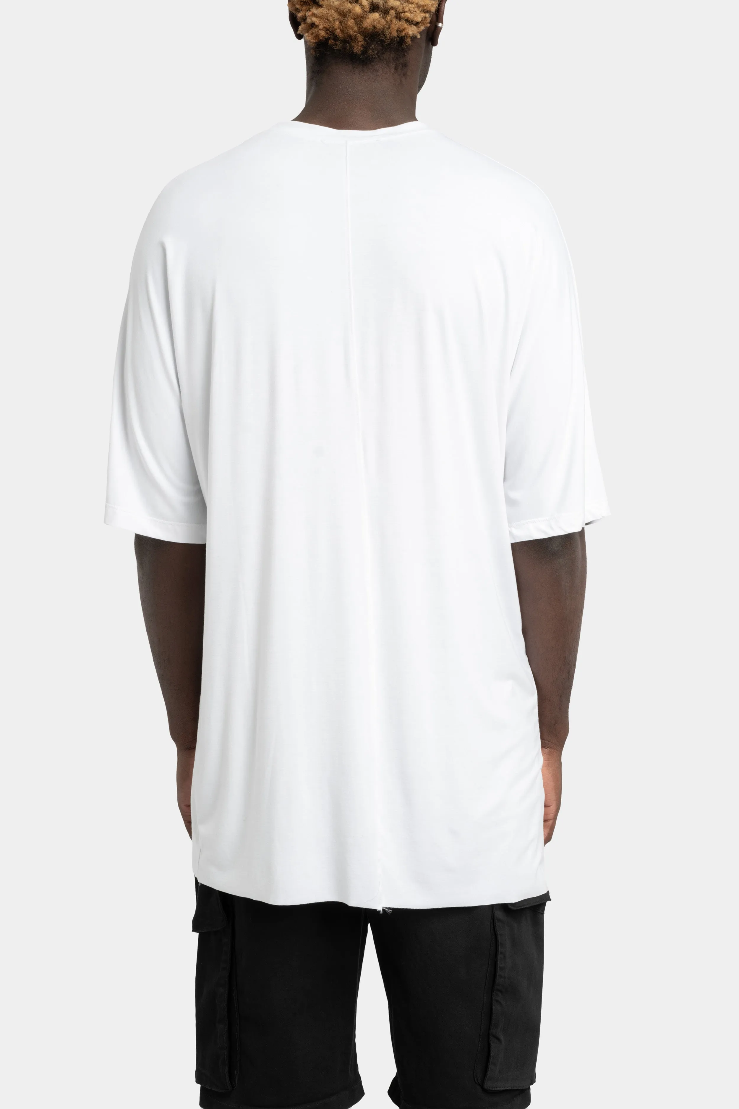 Oversized bamboo jersey T-Shirt, White