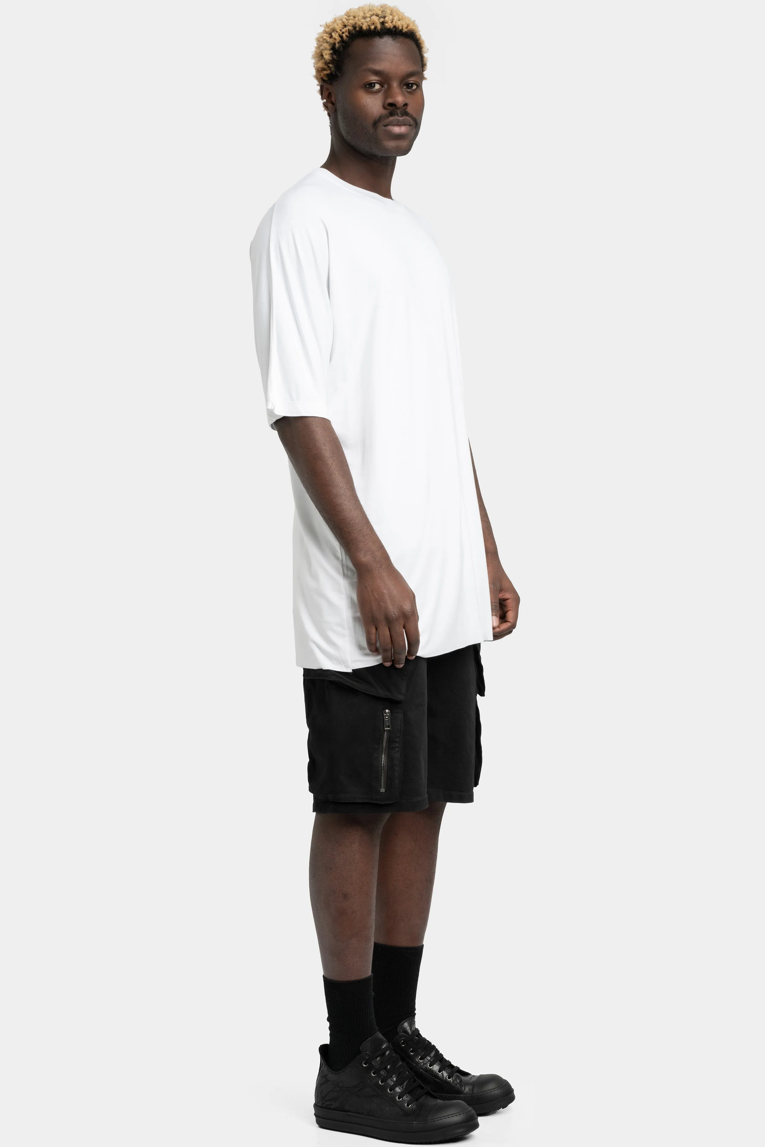 Oversized bamboo jersey T-Shirt, White