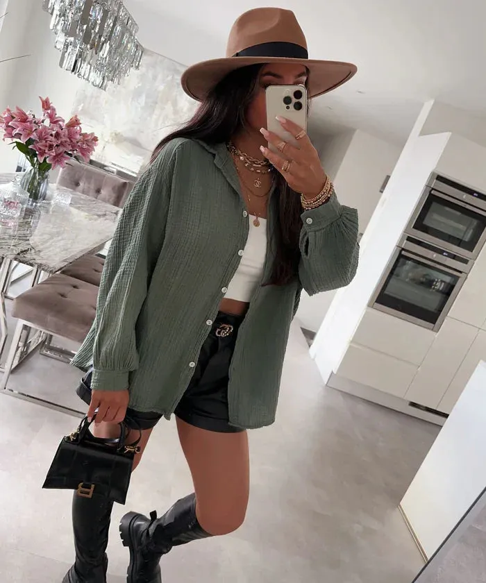 Pandora - oversized muslin blouse