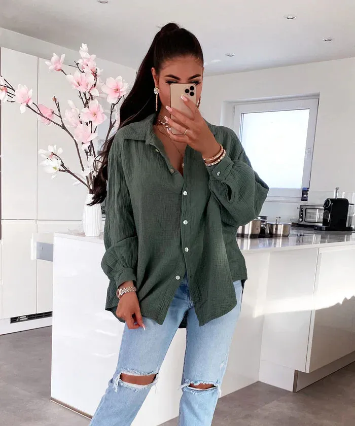 Pandora - oversized muslin blouse