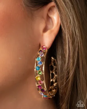 Paparazzi Scattered Sophistication - Multi Earrings (2025 EmpowerMe Pink)