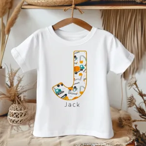 Personalised Name Construction Toddler & Kids T Shirt