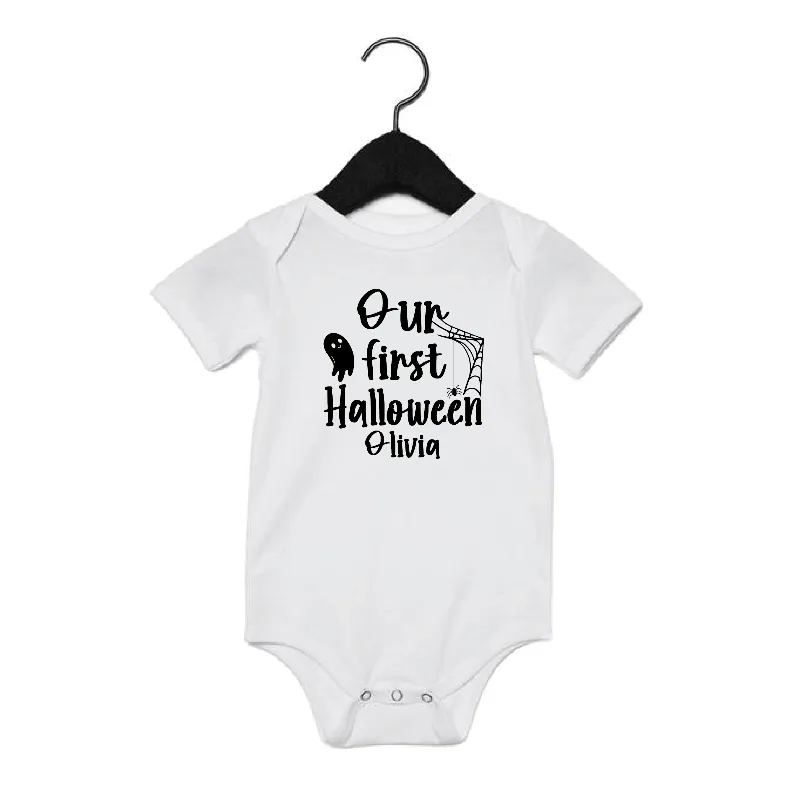 Personalised Our First Halloween Cute Ghost Family T-shirts