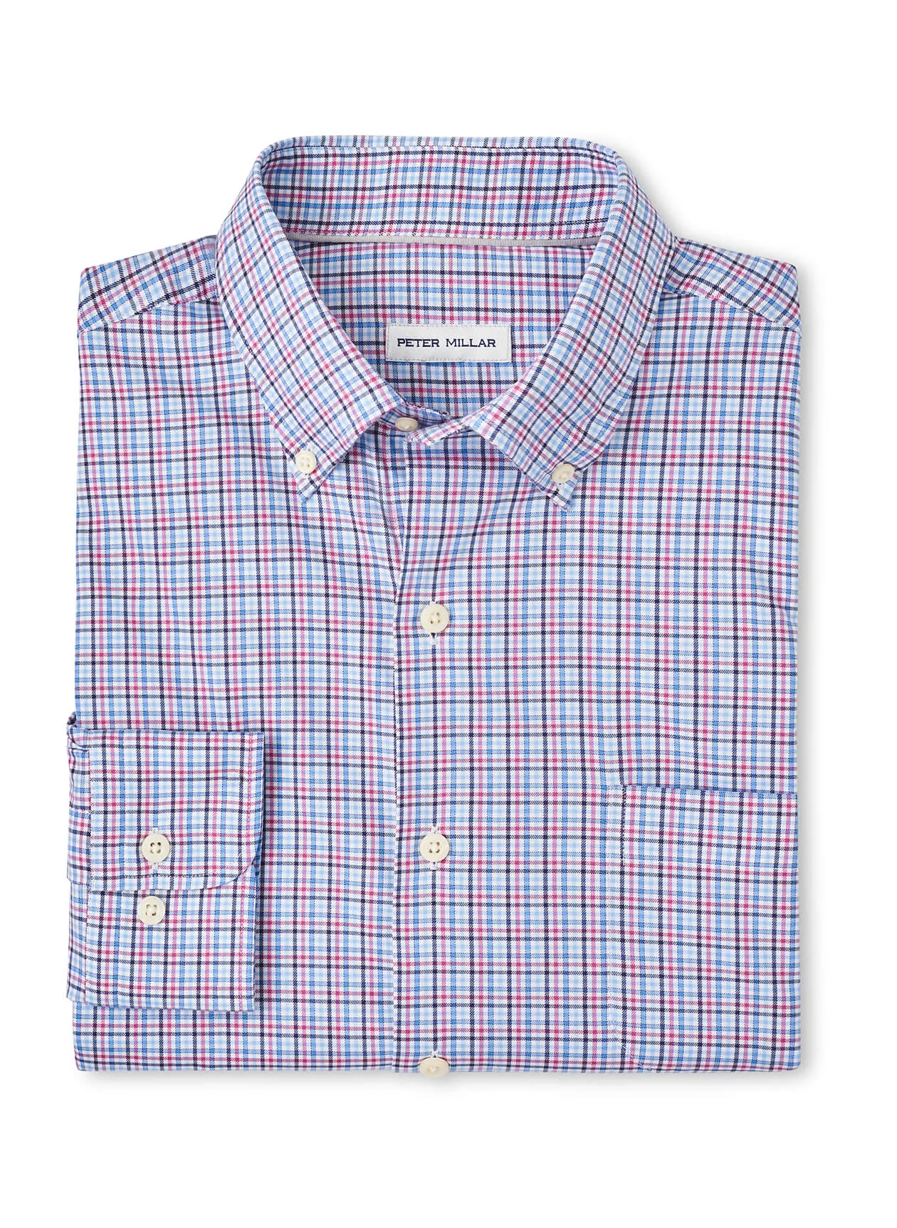 Peter Millar Albert Cotton Stretch Sport Shirt - Rosewood