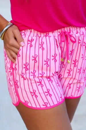 Pink Bow Everyday Shorts