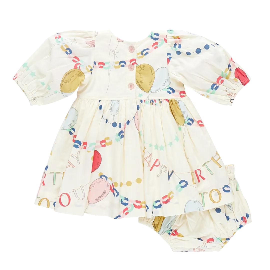 Pink Chicken Baby Girls Brooke Dress Set - Birthday Garland