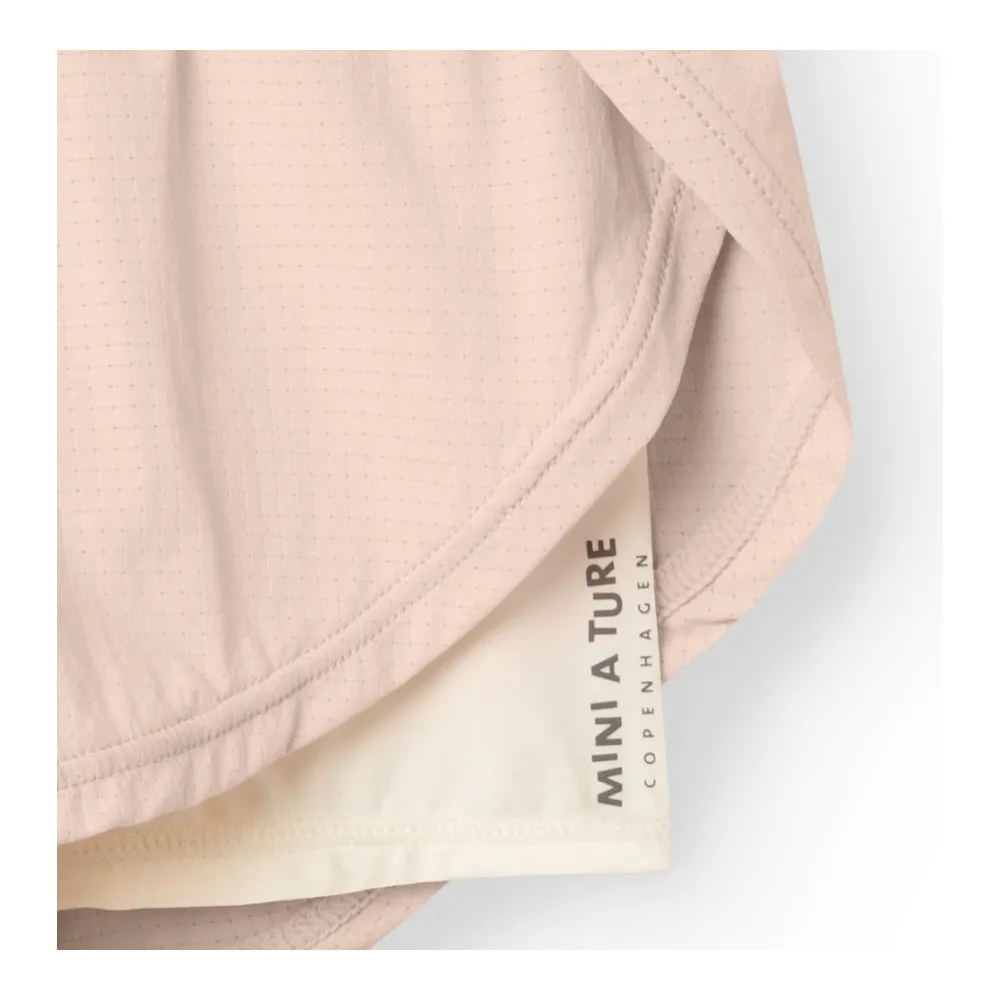 Pink Print Logo Sports Shorts