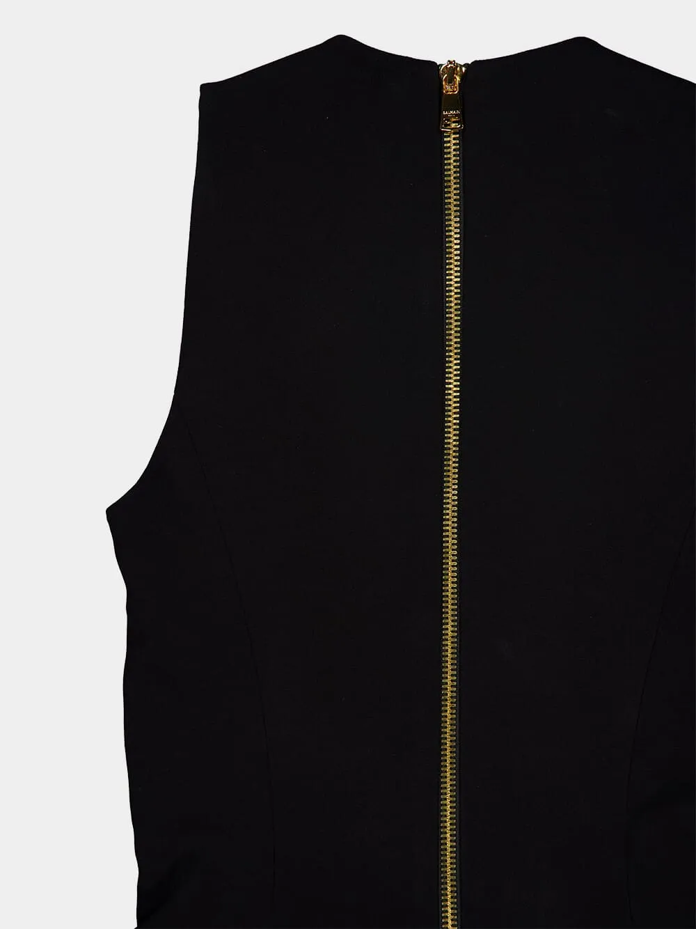 Pleated Crepe Mini Dress