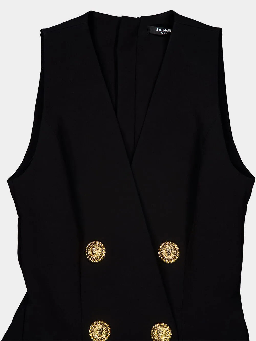 Pleated Crepe Mini Dress