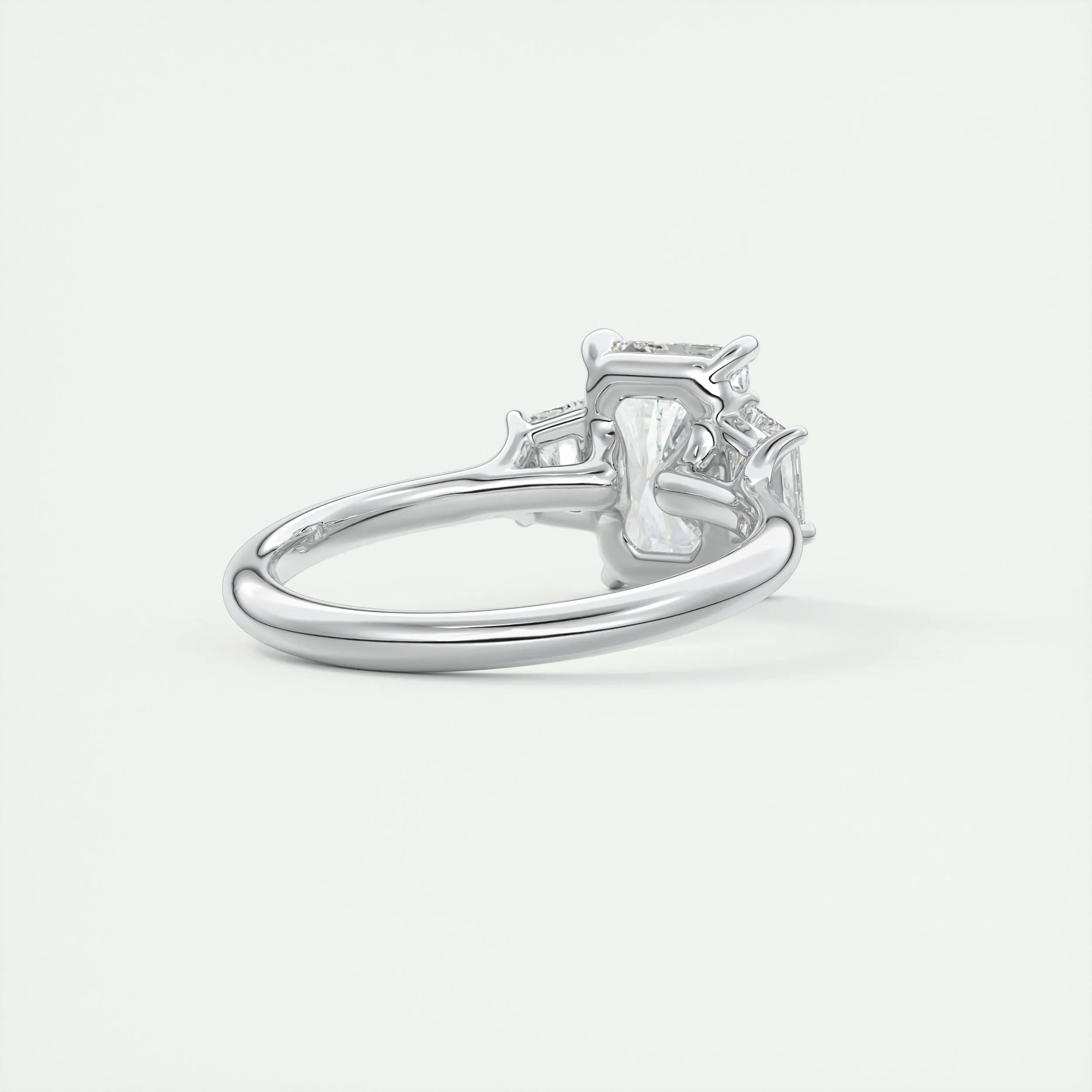 Plunge Three Stone | Radiant & Trapezoids