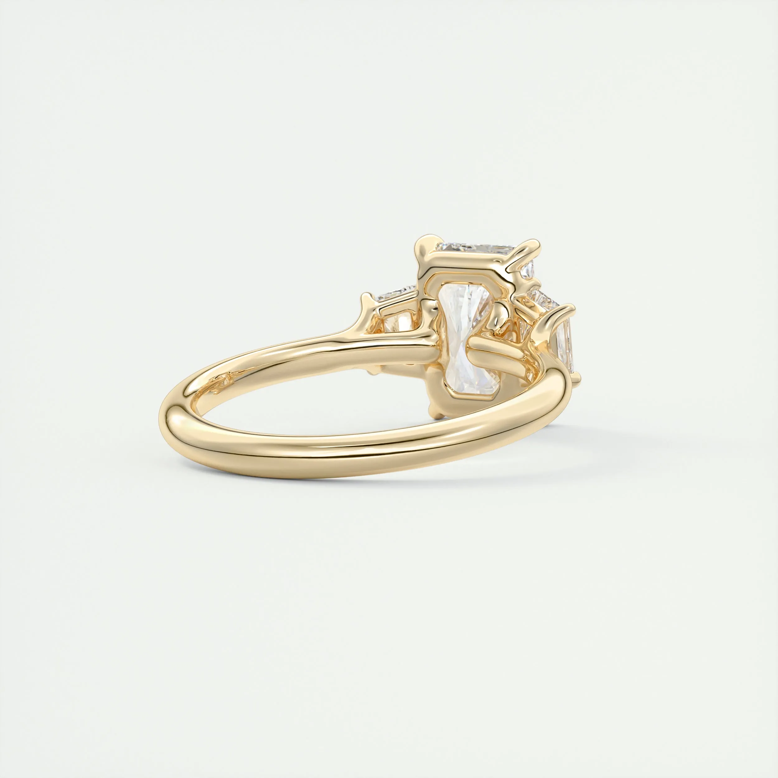 Plunge Three Stone | Radiant & Trapezoids