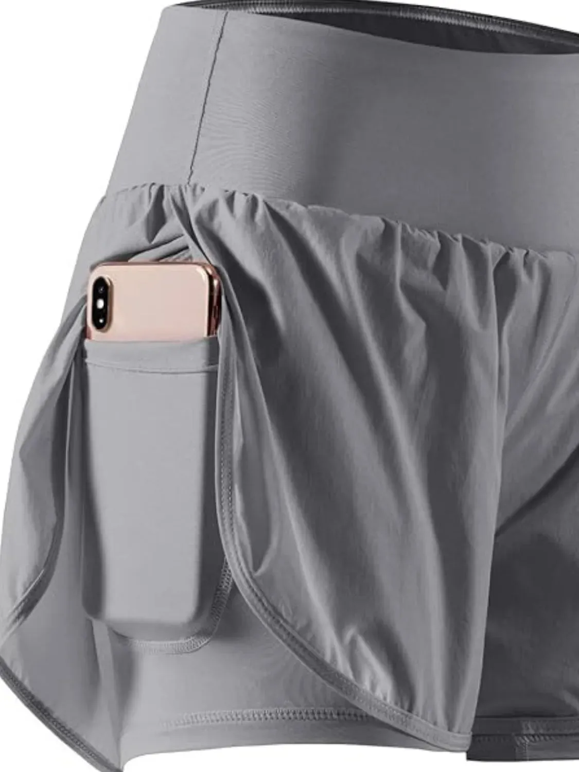 Pocketed High Waist Active Shorts