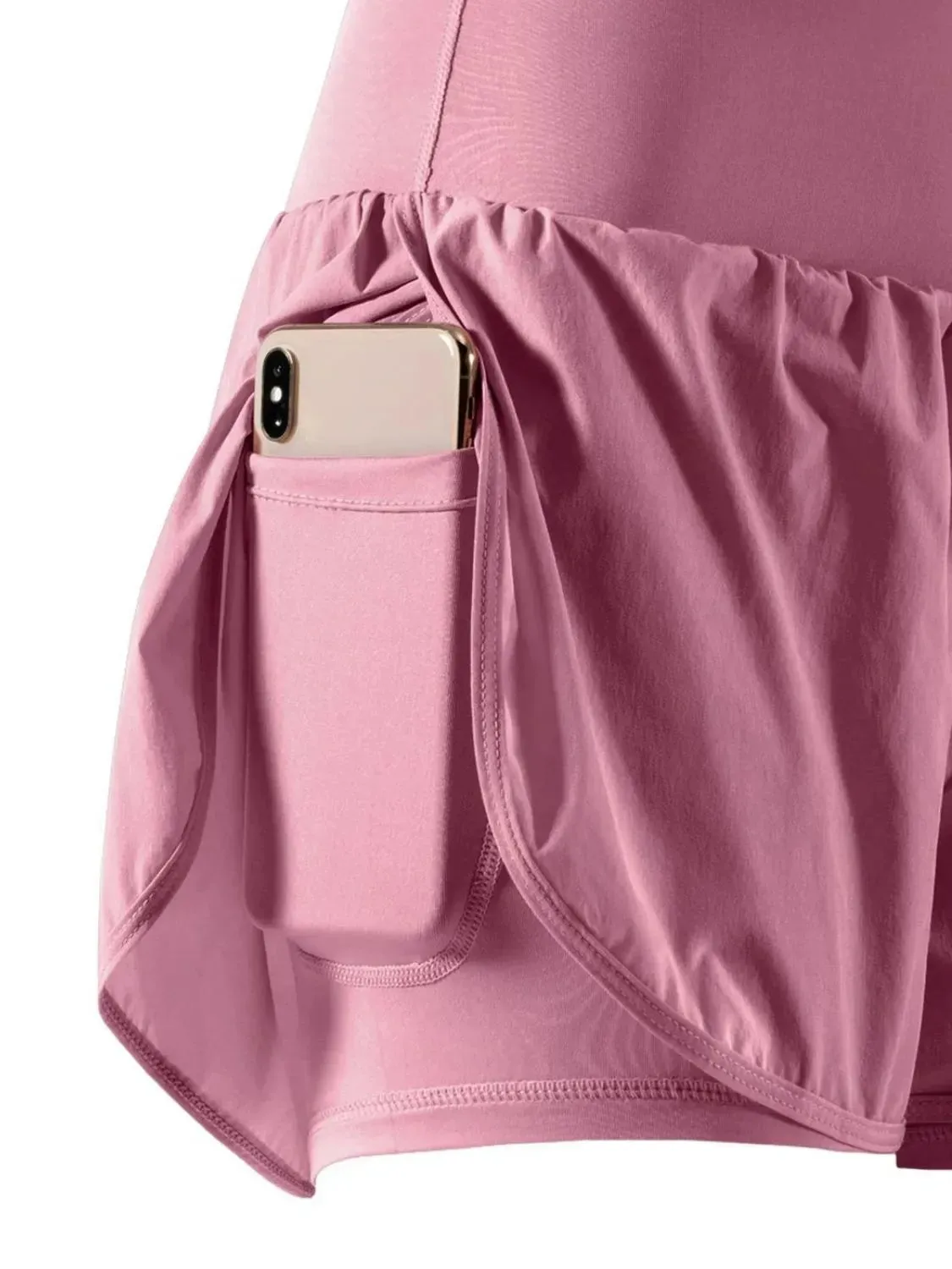 Pocketed High Waist Active Shorts