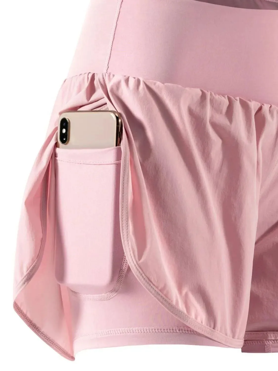 Pocketed High Waist Active Shorts