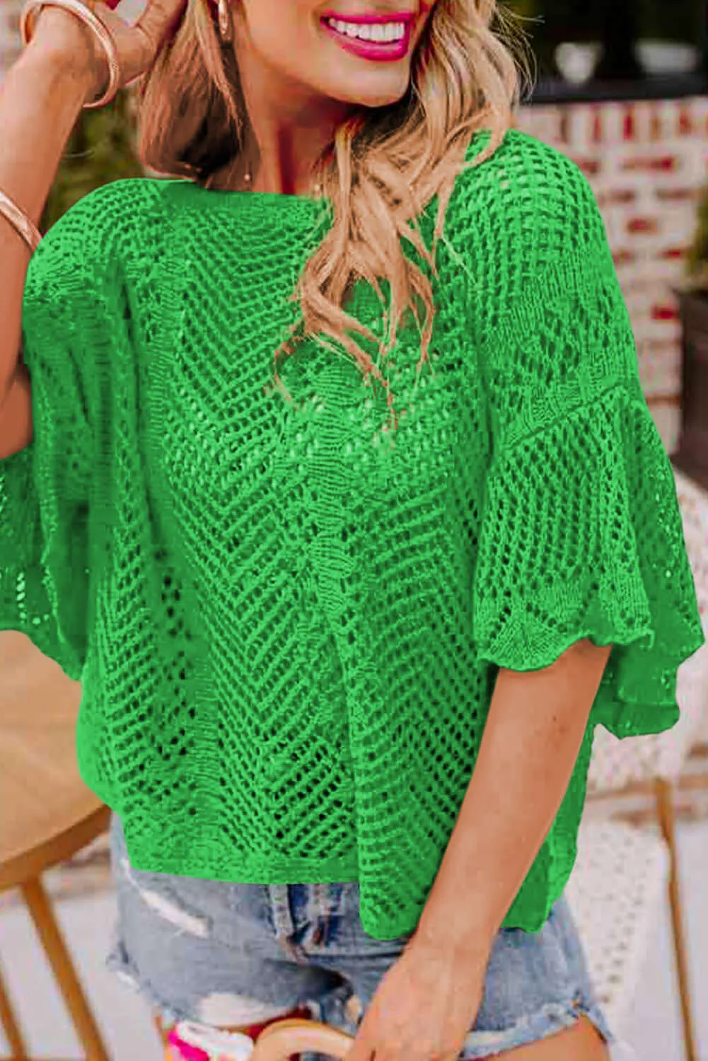 POINT OF GRACE SWEATER (vivid green)