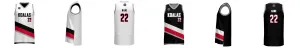 Portland Blazers-Inspired Reversible 3HP V Neck Basketball Singlet Design Your Own Custom