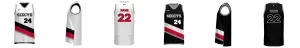 Portland Blazers-Inspired Reversible 3HP V Neck Basketball Singlet Design Your Own Custom