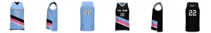 Portland Blazers Reversible 3HP V Neck Basketball Singlet Design Your Own Custom
