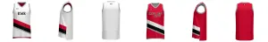 Portland Blazers Reversible 3HP V Neck Basketball Singlet Design Your Own Custom