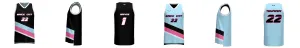 Portland Blazers Reversible 3HP V Neck Basketball Singlet Design Your Own Custom