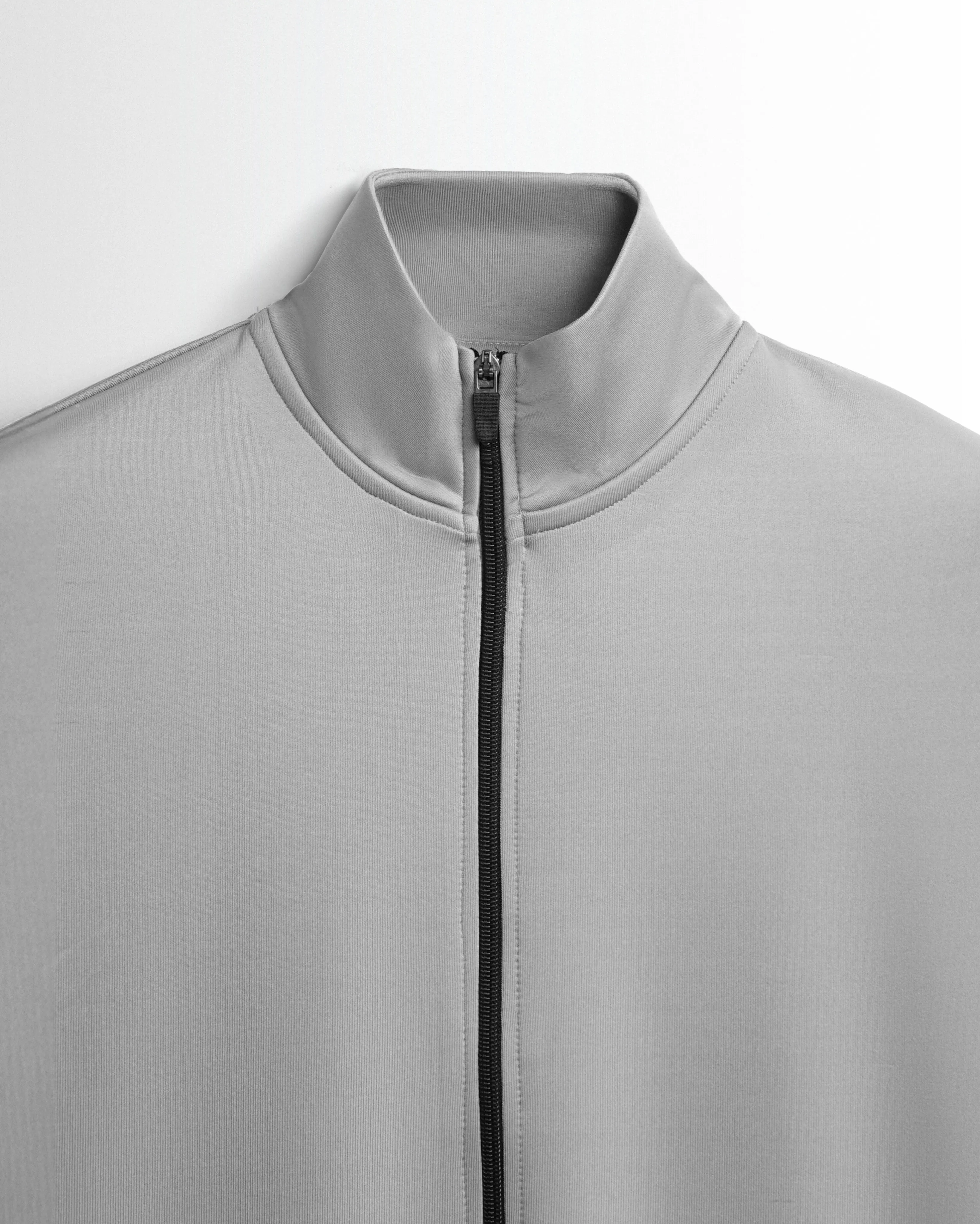 Premium Hineck Zipper Jacket Unisex Grey